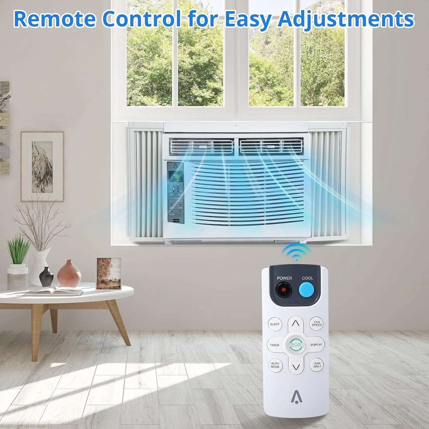 GAOMON Smart 6000 BTU Window Air Conditioner - WiFi - Enabled AC with Remote & App Control, Timer, Sleep Mode, Easy Install Kit, Cools Rooms up to 350