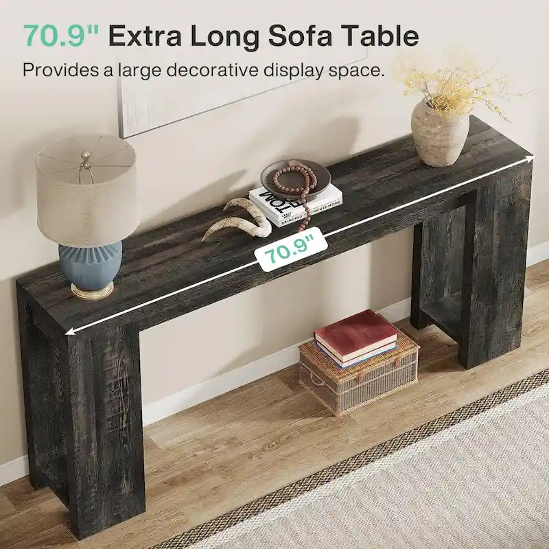 70.9 - Inch Console Sofa Table for Living Room, Entryway, and Hallway