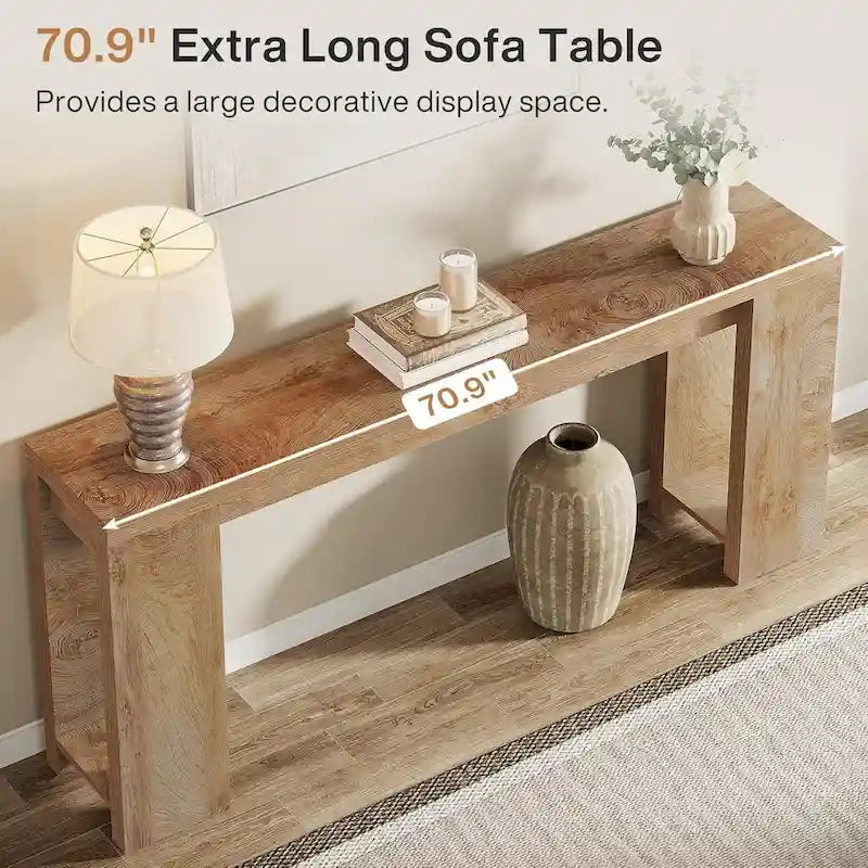 70.9 - Inch Console Sofa Table for Living Room, Entryway, and Hallway