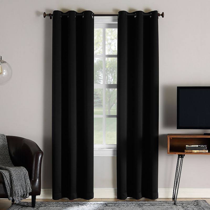 Sun Zero Extreme 2-Pack Norway Theater Grade 100% Blackout Window Curtain, 40X63