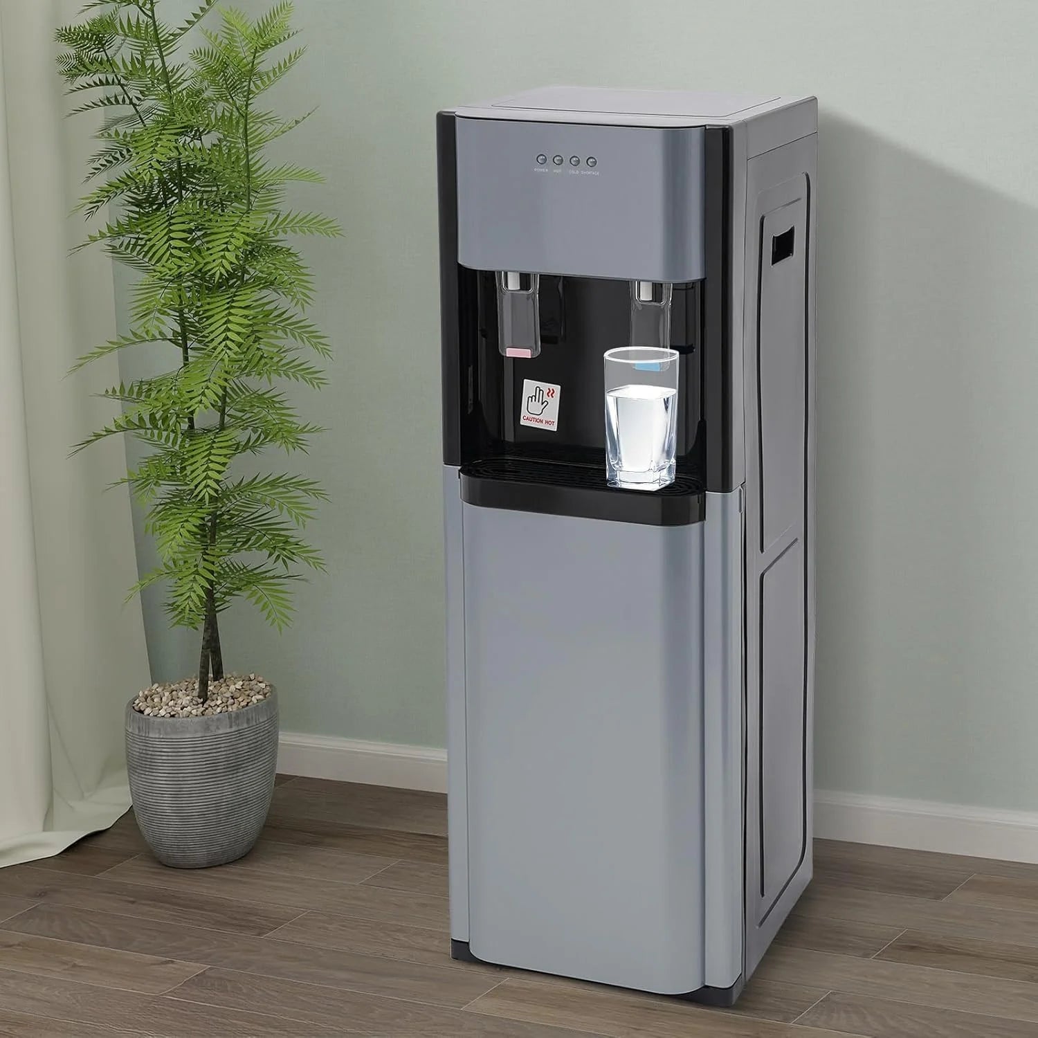 5.28 Gallon Bottom Loading Water Cooler Dispenser, 2 Temperatures Available with Hot, Cold, Practiacal Freestanding Water Dispenser