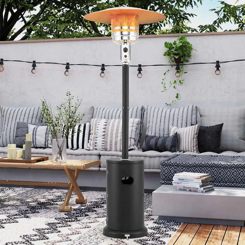 50,000 BTU Propane Outdoor Heater, Round Patio Heater with Stainless Steel Burner, Tip - Over, Flame - Out Protection, Wheels, CSA Certificated