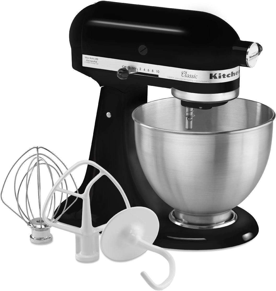 KitchenAid Classic Series 4.5 Quart Tilt - Head Stand Mixer Onyx Black