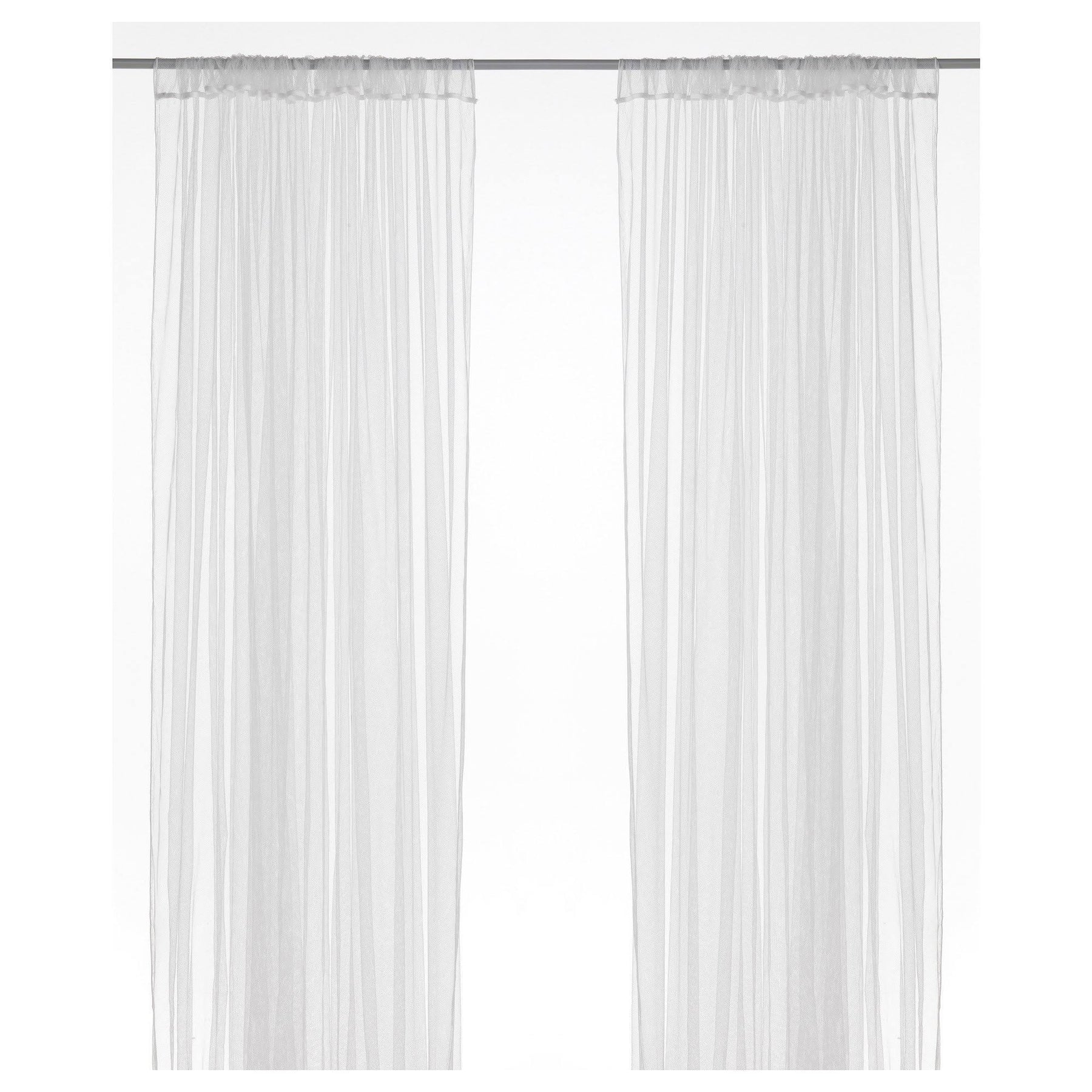 Ikea Lill Curtains Sheer Net White 2 Panels 110" x 98" Canopy Room Divider Voile