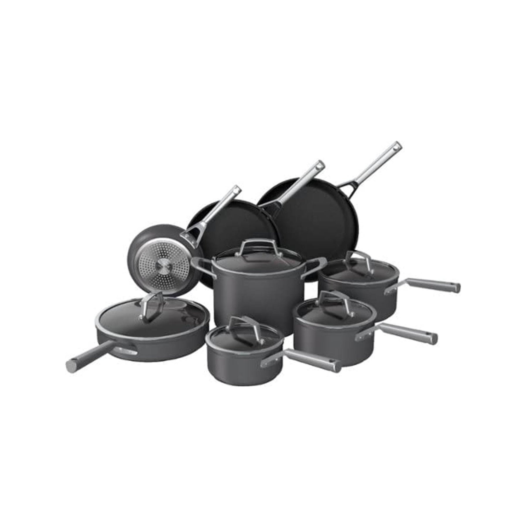 Ninja Foodi C39600 NeverStick Cookware Set 13 Piece Pots and Pans Non Stick Coating Kitchen Set Dishwasher & Oven Safe with Tempered Glass Lids