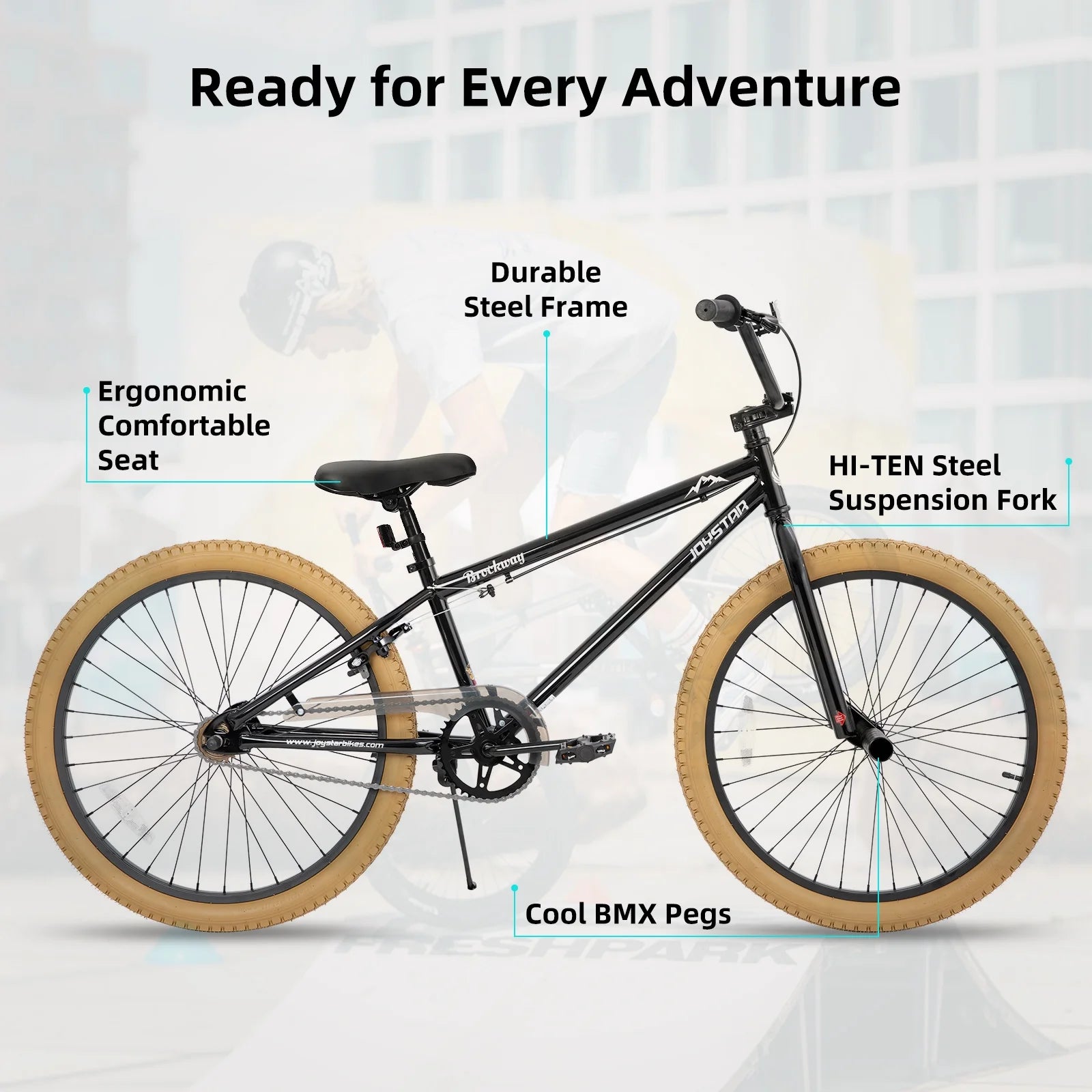 JOYSTAR Brockway Freestyle Kids BMX Bikes 20" Kids Bicycles for 6 - 11 Years Old Boys Girls, Multiple Colors
