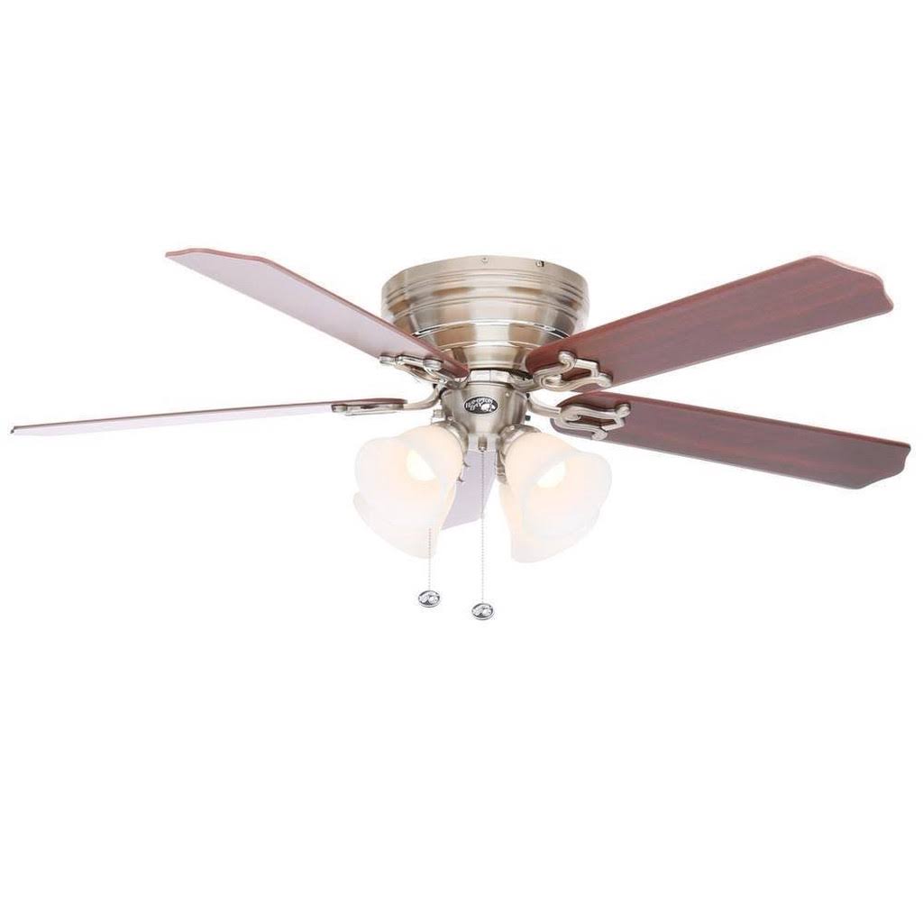 Hampton Bay Carriage House 52" LED Indoor Brushed Nickel Ceiling Fan Light Kit