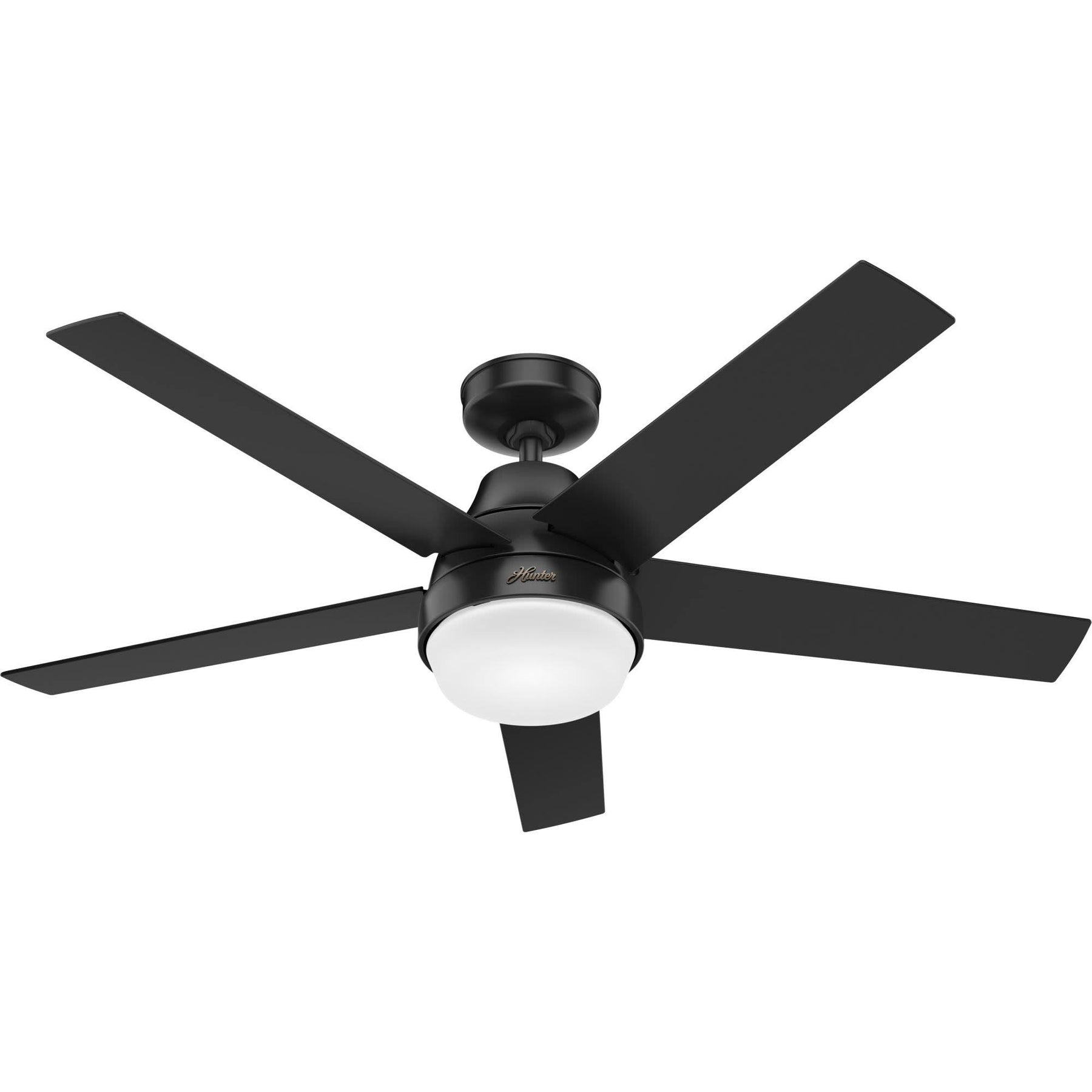Hunter 52 - Inch Aerodyne Matte Black Ceiling Fan with LED Light