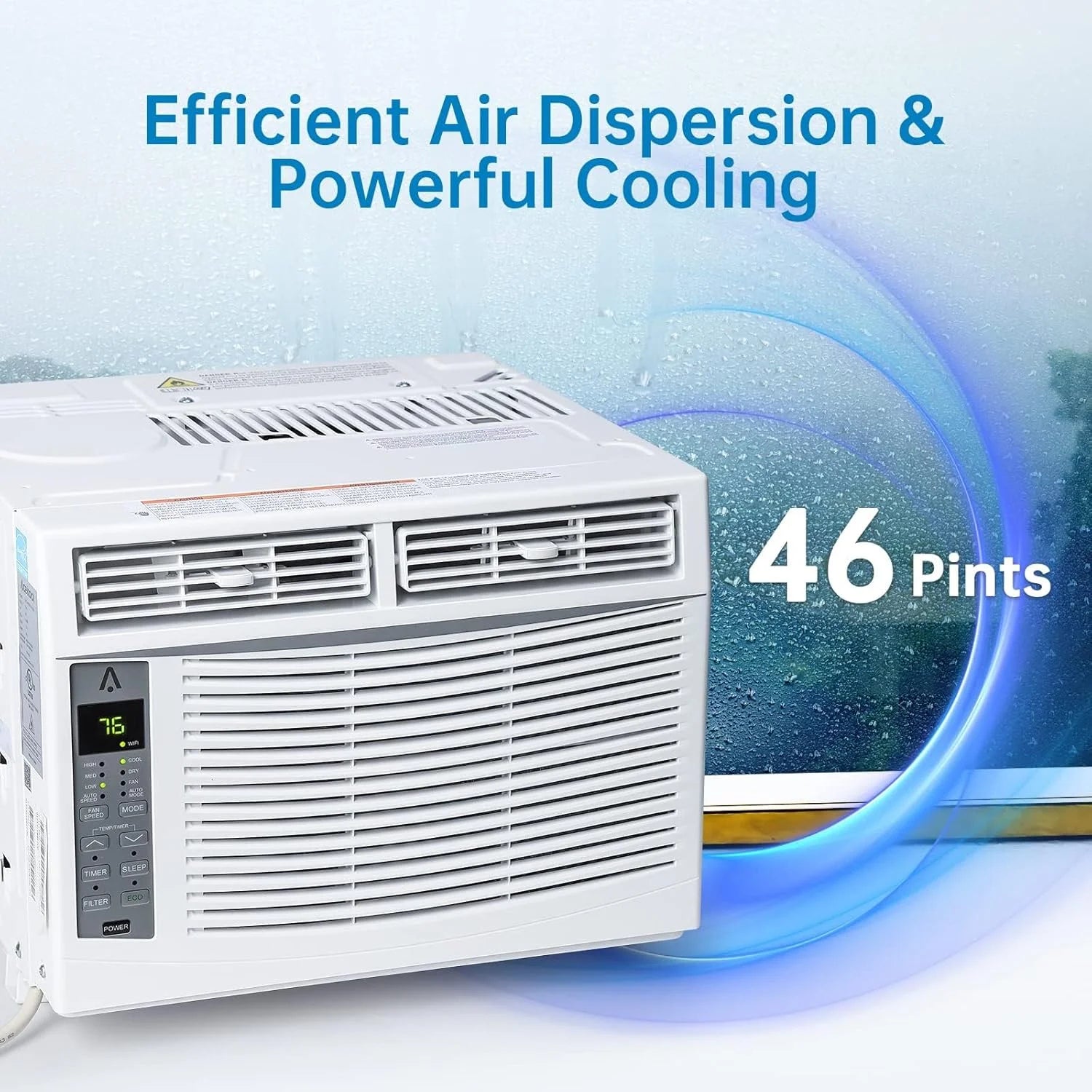 GAOMON Smart 6000 BTU Window Air Conditioner - WiFi - Enabled AC with Remote & App Control, Timer, Sleep Mode, Easy Install Kit, Cools Rooms up to 350