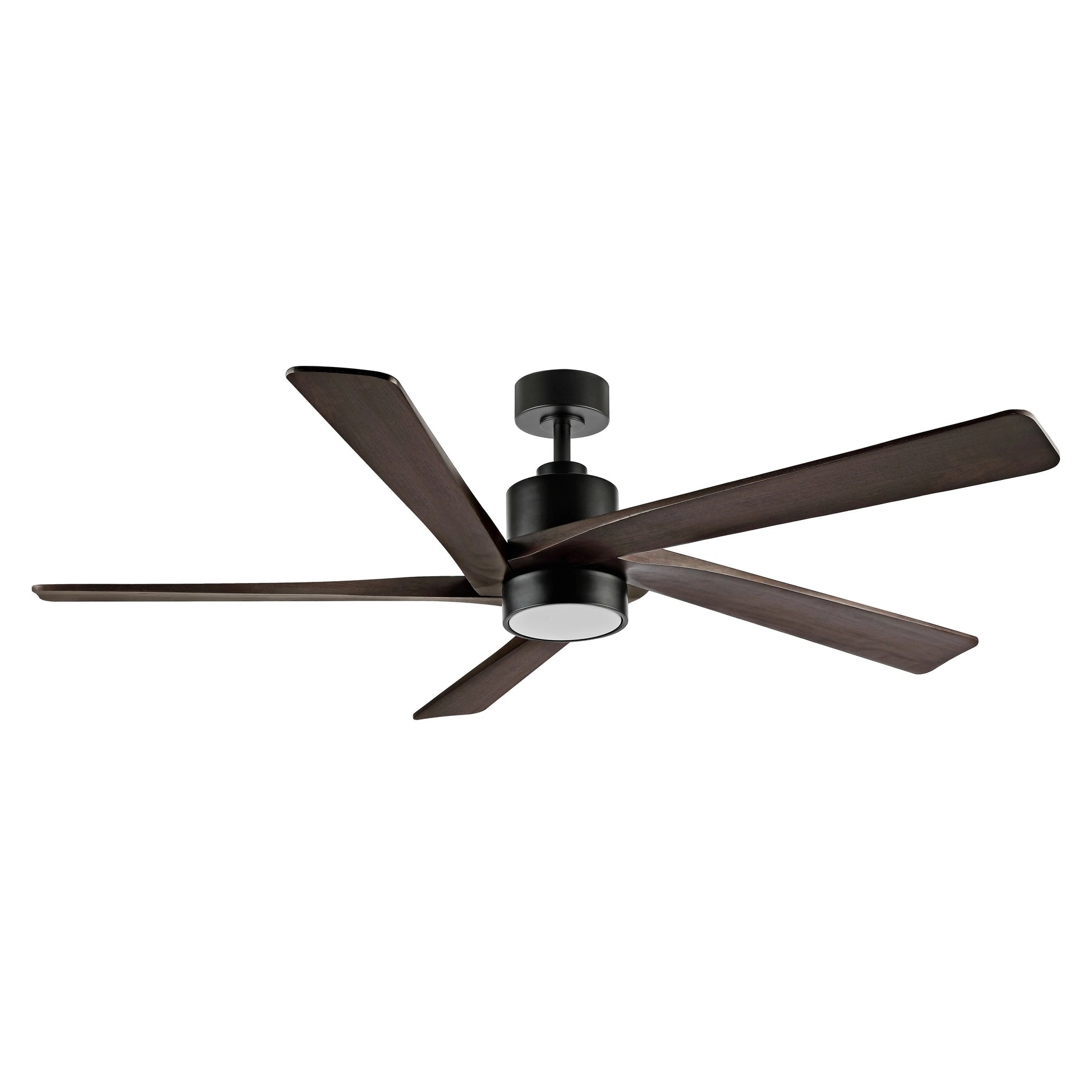 WINGBO 54 DC Ceiling Fan with Lights and Remote Control, 5 Reversible Carved Wood Blades Brass/Black