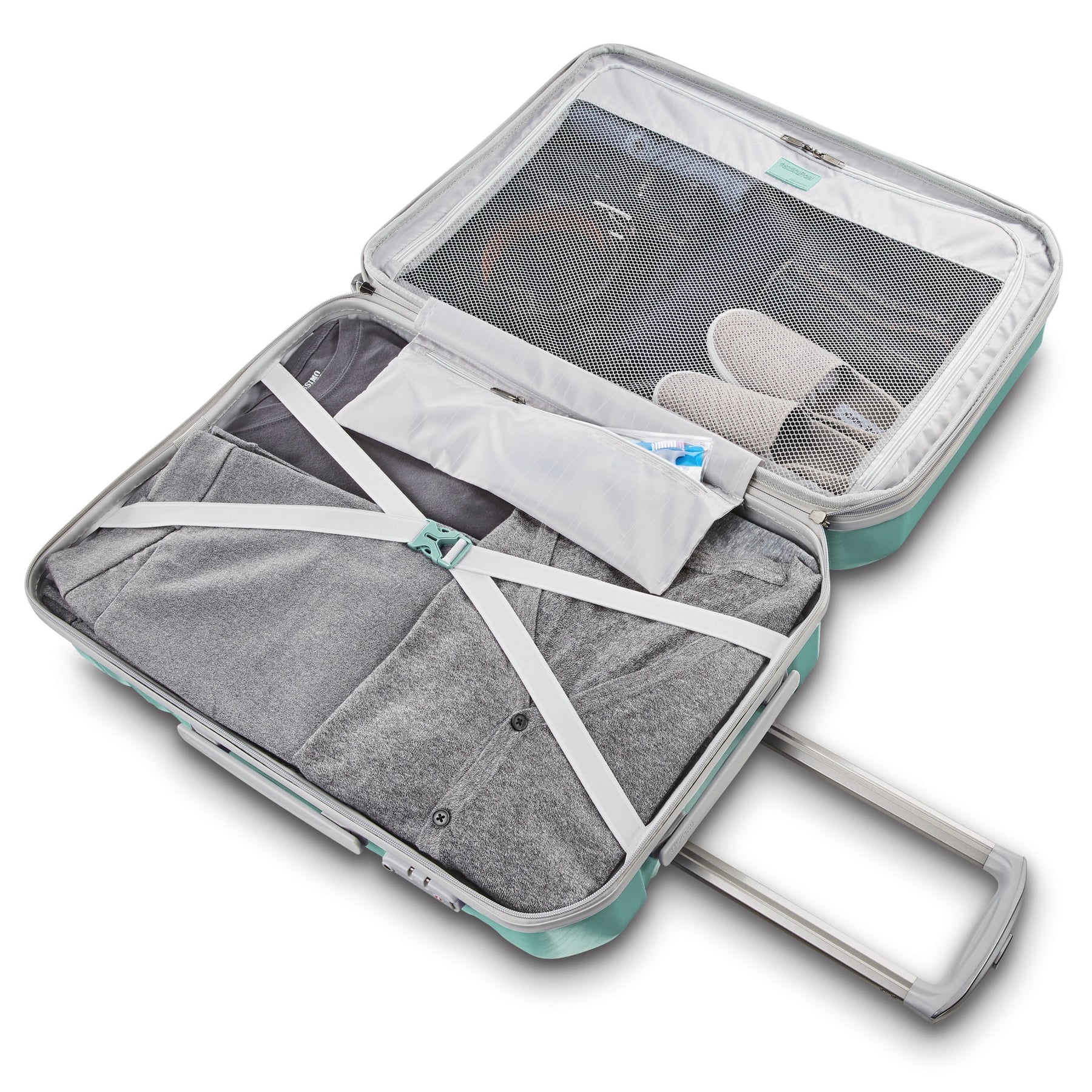 American Tourister Pirouette NXT Hardside Large Checked Luggage with Spinner Wheels - Ultramarine