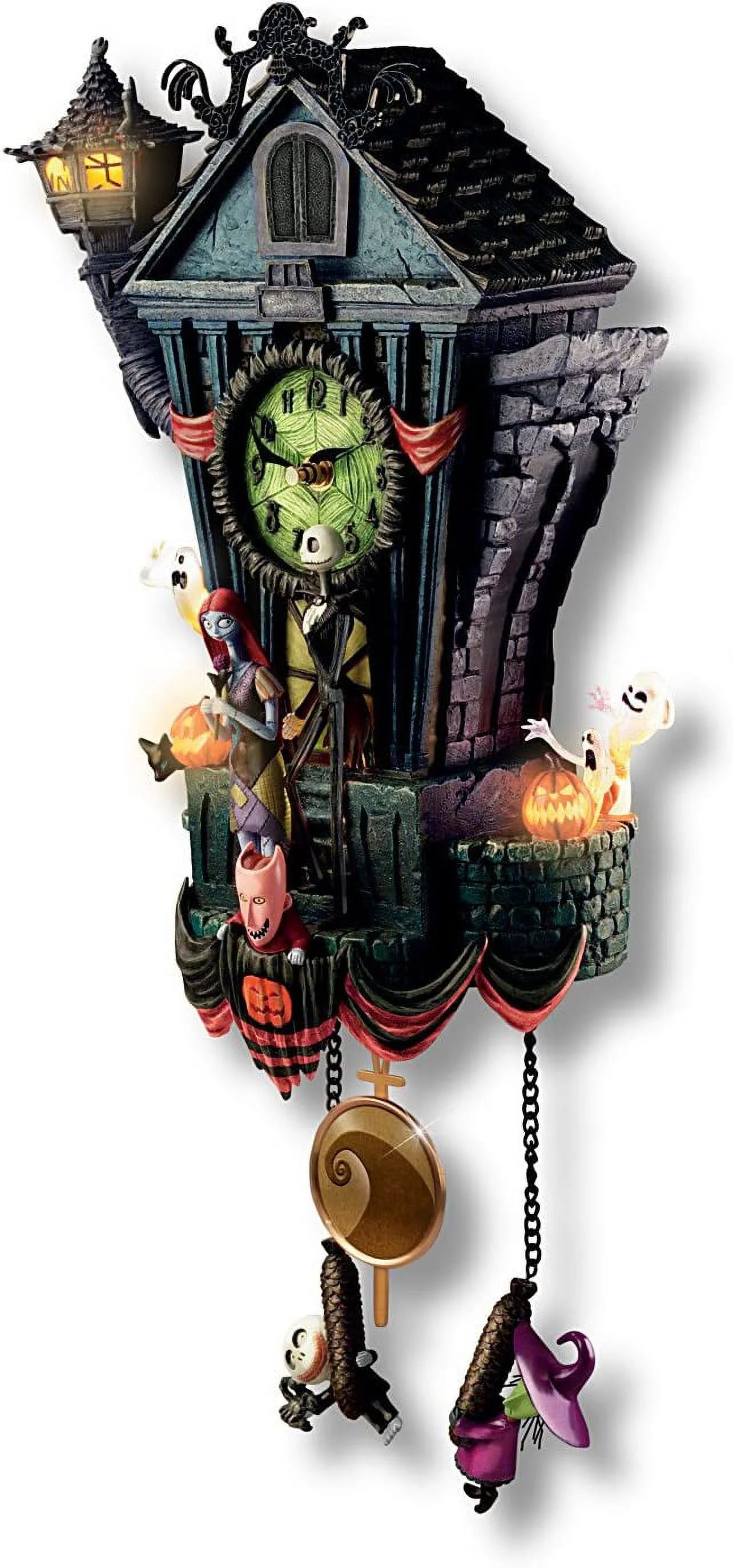 The Bradford Exchange the Nightmare Before Christmas Cuckoo Clock, 21 in, Musical, Light - up, Limited Edition