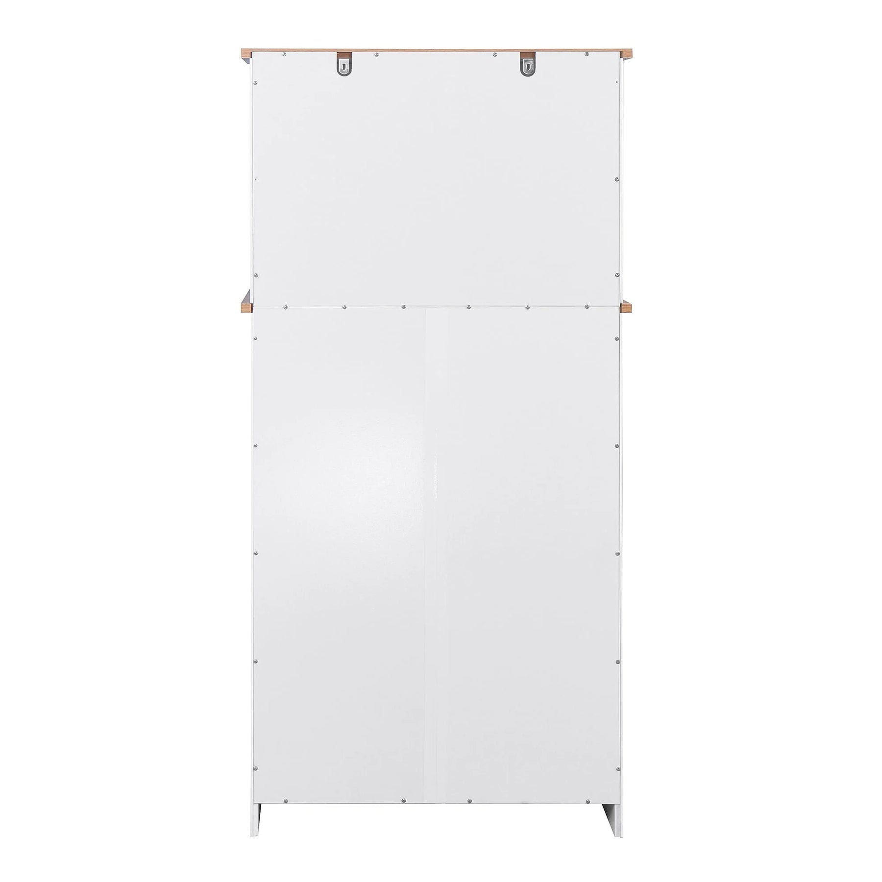 Kitchen Storage Cabinet Pantry Cabinet, White Storage Cupboard Pantry with 2 Doors, 2 Drawers & Microwave Shelf, Freestanding Kitchen Storage Buffet