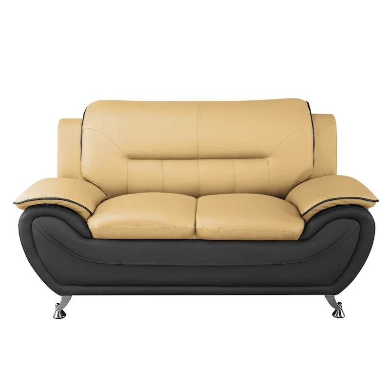 3 Piece Living Room Sofa Set with Upholstered Seating and Modern Design