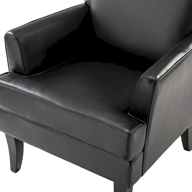 Nileus Set of 2 Modern Classic Polyester Accent Chairs with Solid Wood Legs by HULALA HOME