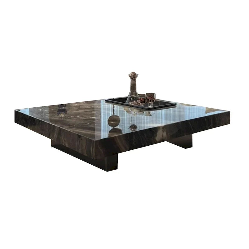 JASIWAY Elegant Sintered Stone Square Coffee Table