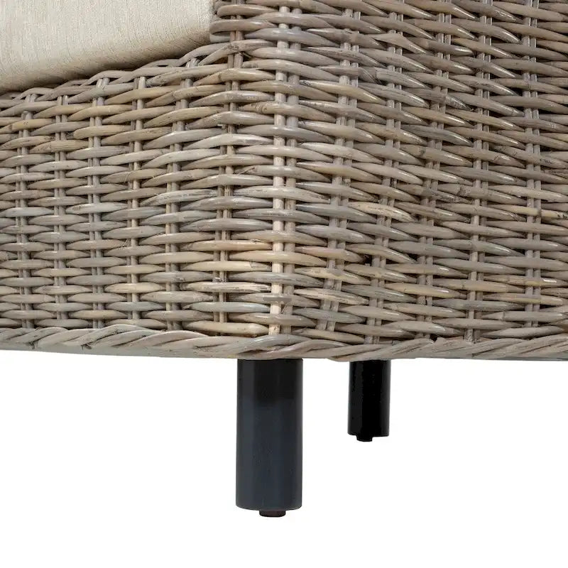 Furniture of America Lali Rustic Kubu Rattan Wicker Lounge Chair