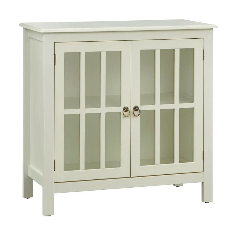 Portland 2 - Door Glass Cabinet by Simple Living