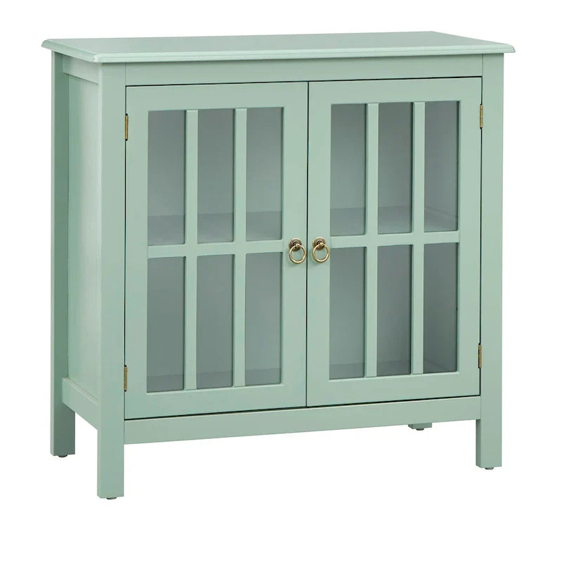 Portland 2 - Door Glass Cabinet by Simple Living