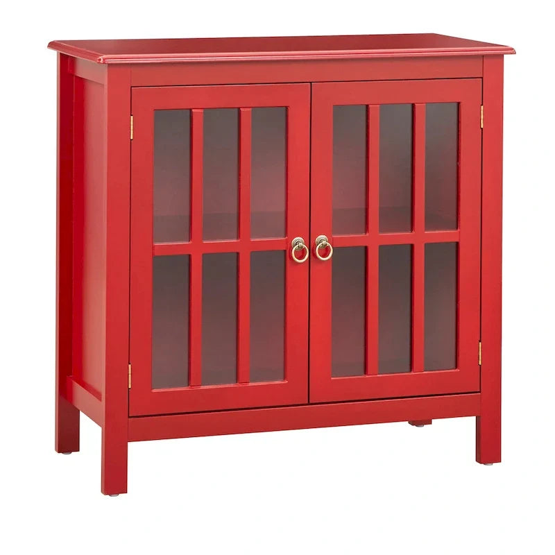 Portland 2 - Door Glass Cabinet by Simple Living