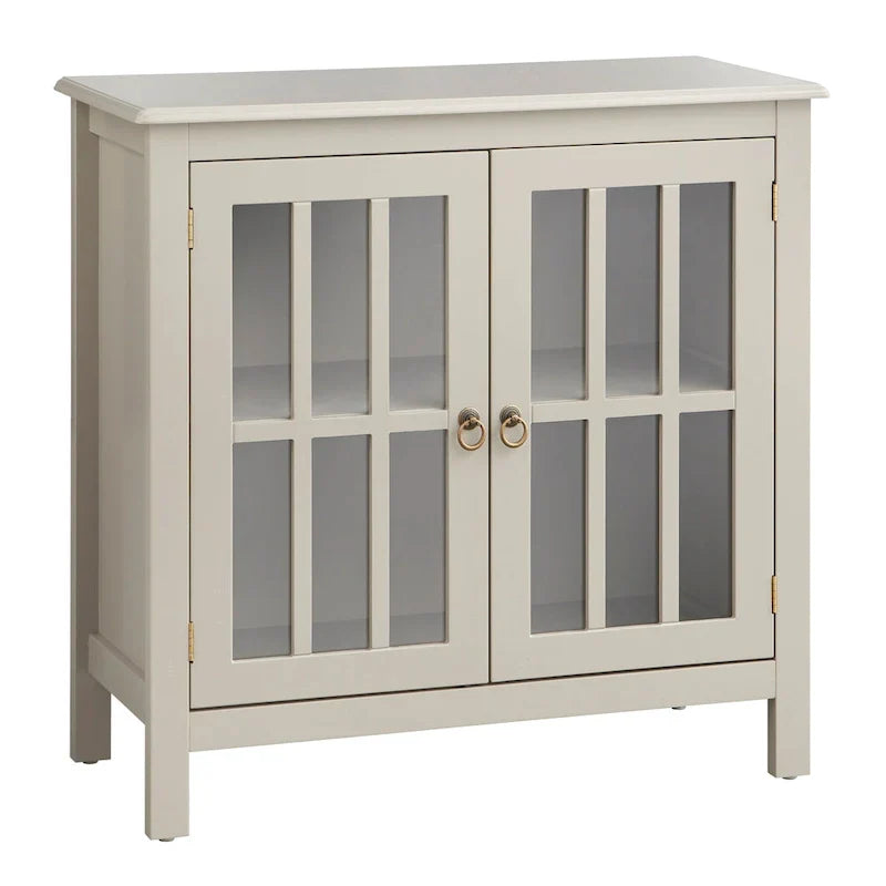 Portland 2 - Door Glass Cabinet by Simple Living