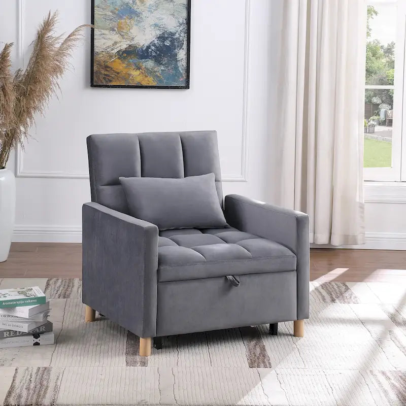 Versatile Sleeper Chair with Removable Pillow