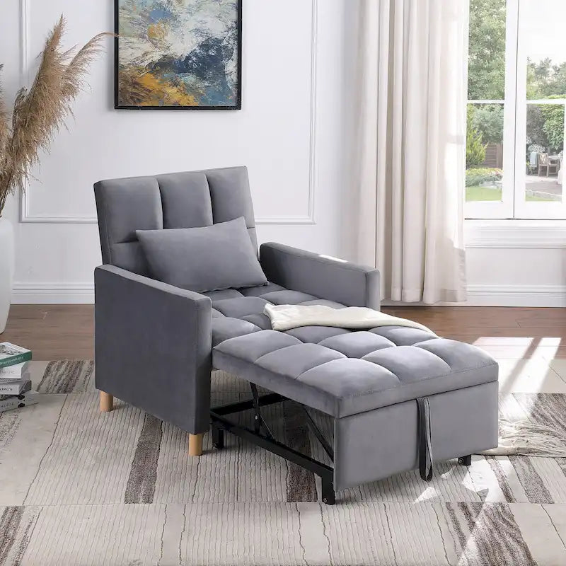 Versatile Sleeper Chair with Removable Pillow