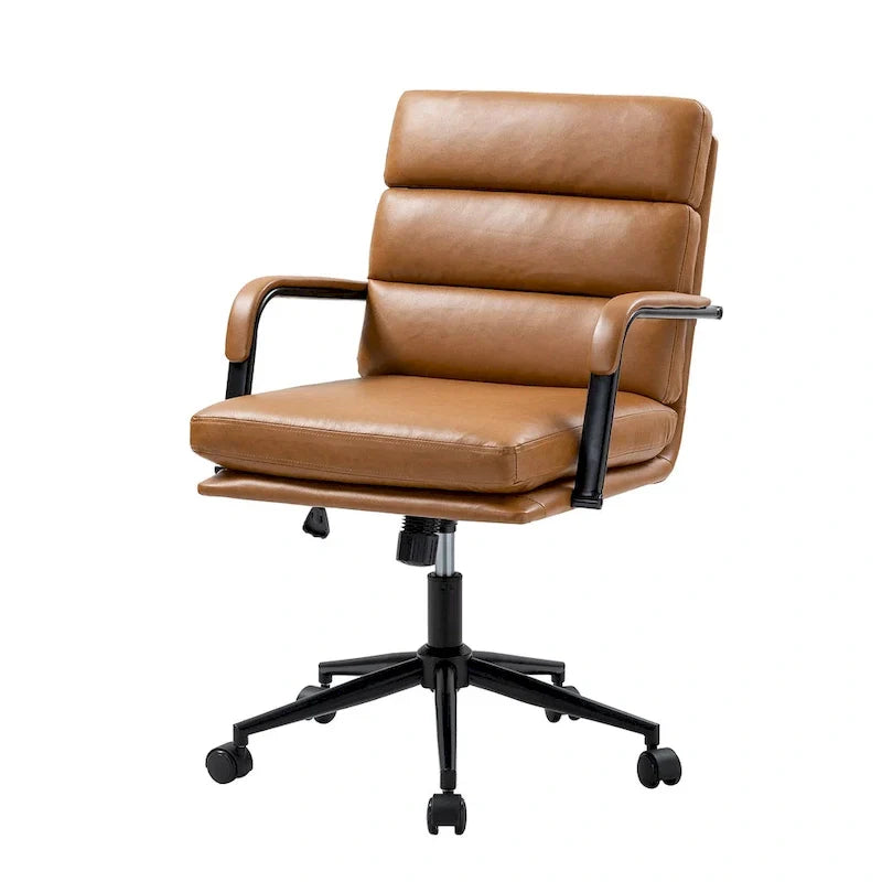 Joseph Contemporary Faux Leather Task Chair with Tilt Lock and Center Tilt by HULALA HOME