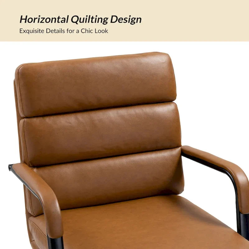 Joseph Contemporary Faux Leather Task Chair with Tilt Lock and Center Tilt by HULALA HOME