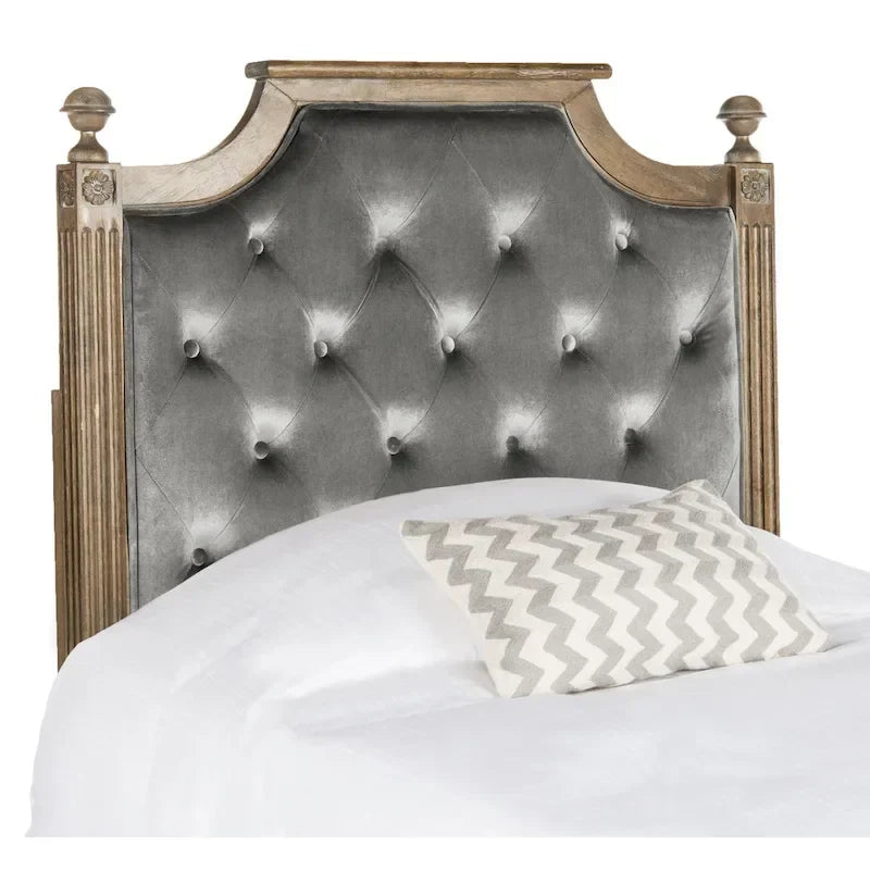 SAFAVIEH Desiderata Rustic Wood Upholstered Headboard