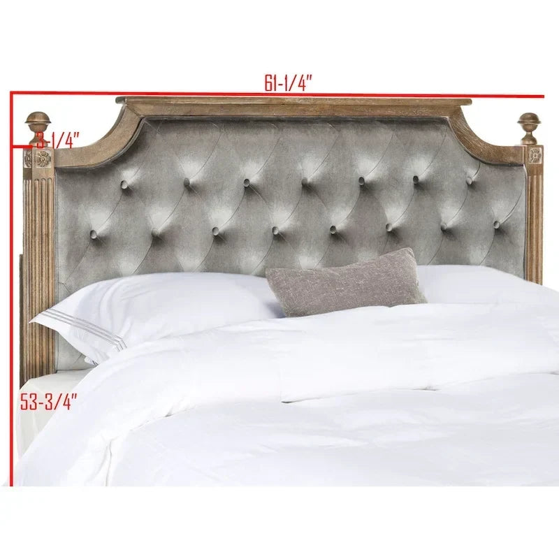 SAFAVIEH Desiderata Rustic Wood Upholstered Headboard
