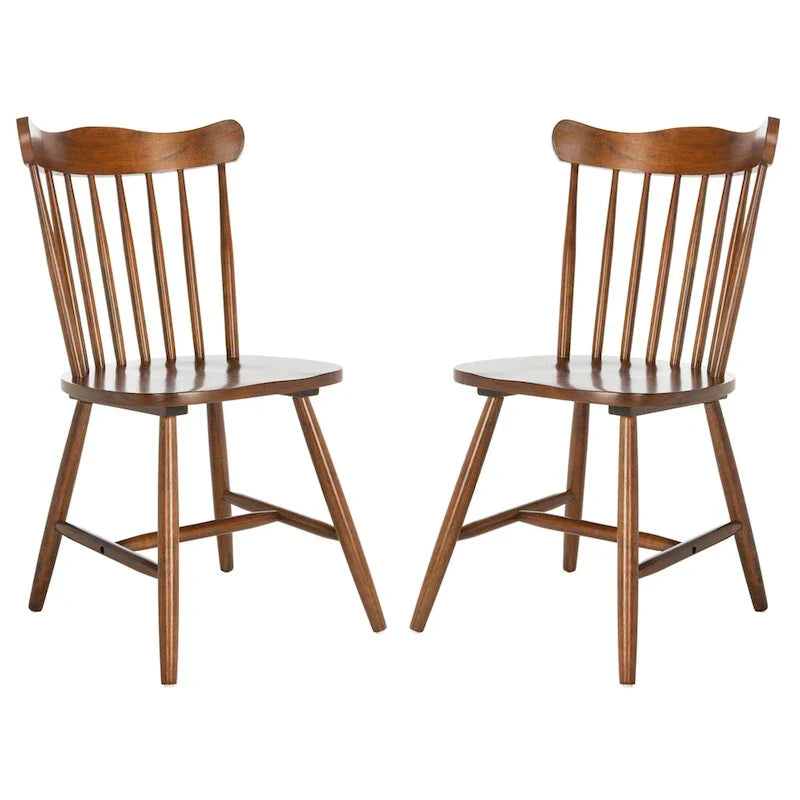 Set of 2 SAFAVIEH Margretta Spindleback Windsor Dining Chairs - Dimensions: 17" W x 19" L x 34" H
