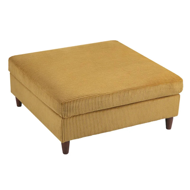 5-Piece Corduroy Modular Sectional Sofa with Ottoman