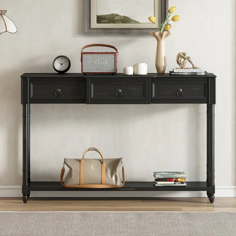 Entryway Console Table with Drawers - Stylish Sofa Table