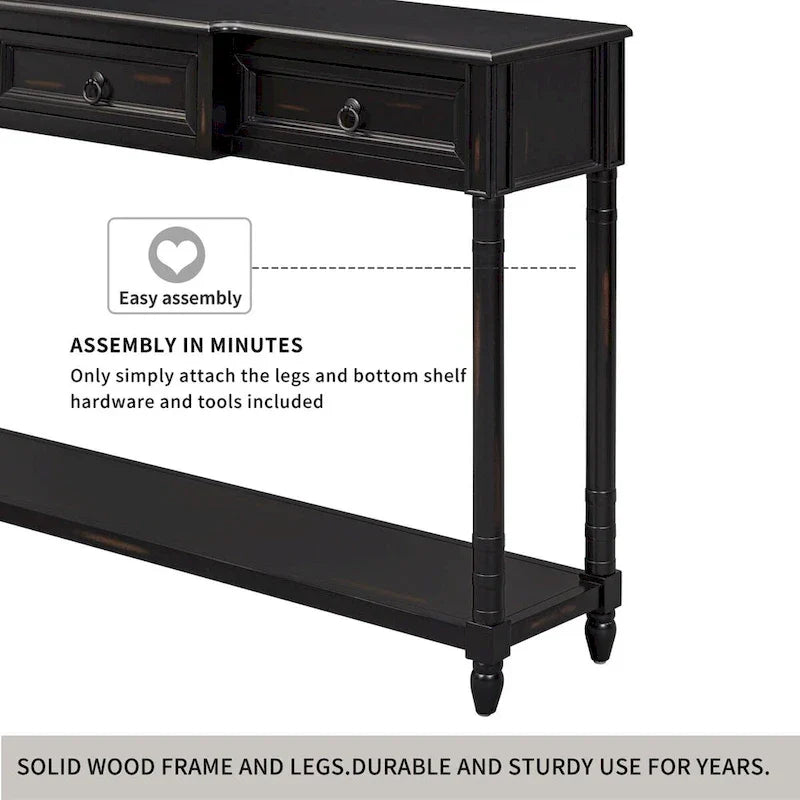 Entryway Console Table with Drawers - Stylish Sofa Table