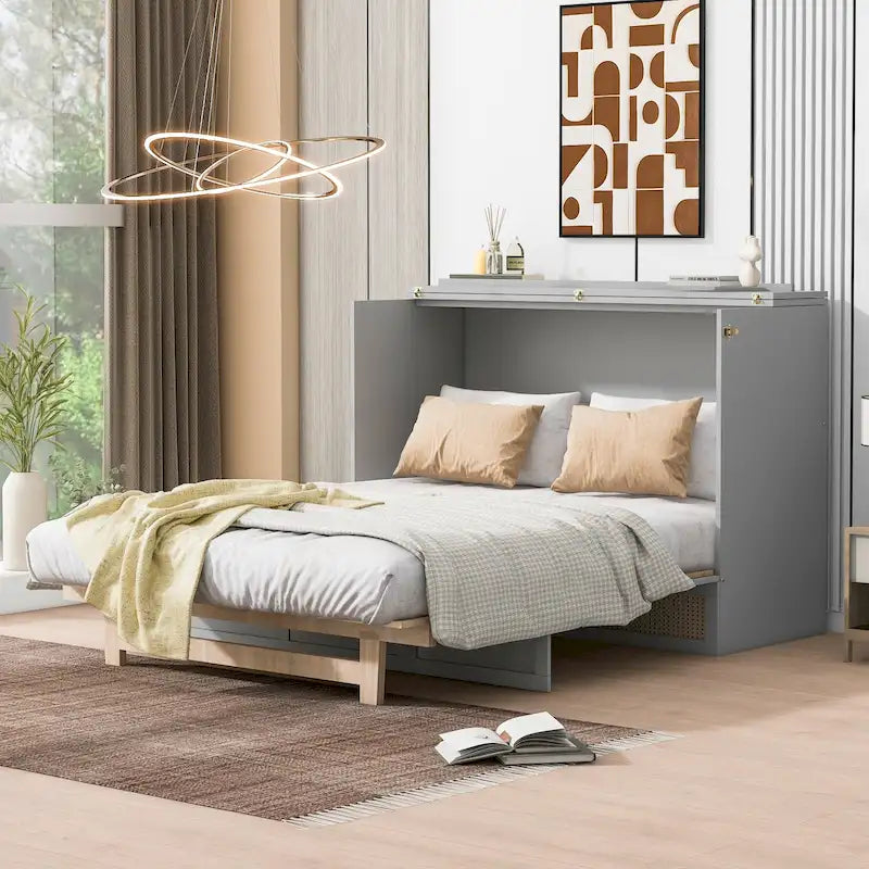 Nestfair Full - Size Murphy Bed with Spacious Drawers
