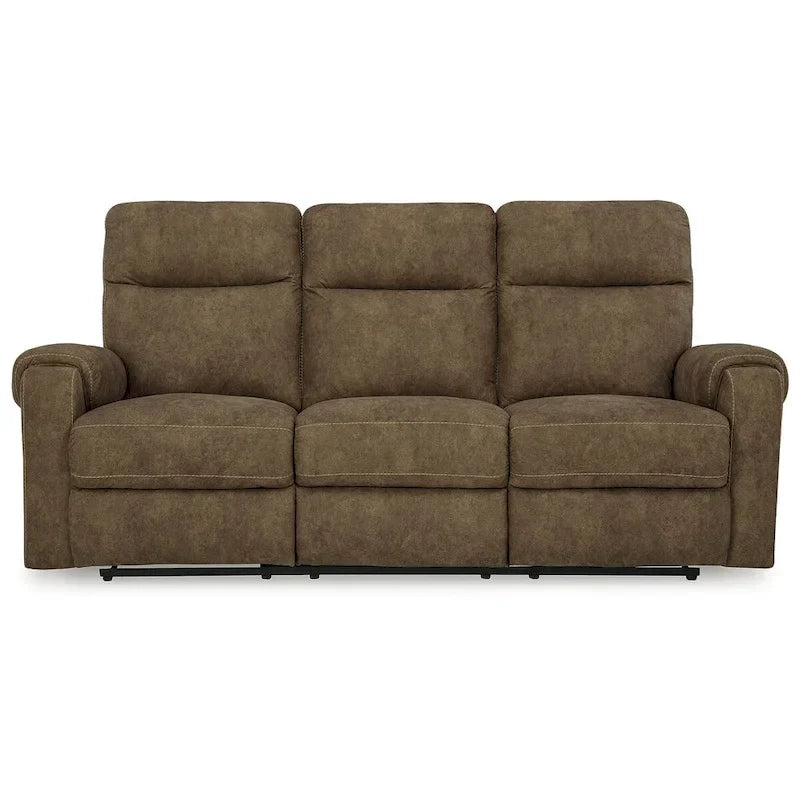 Signature Design by Ashley Edenwold Brown Reclining Sofa - Dimensions: 86" W x 40" D x 40" H