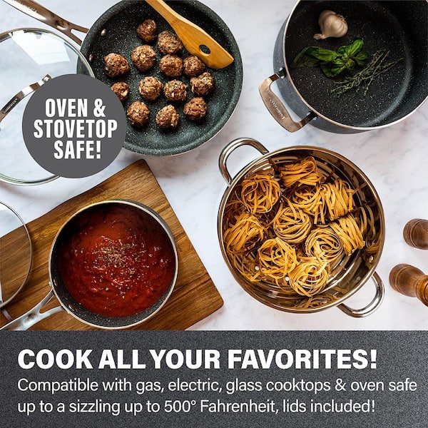 20-Piece Aluminum Ultra - Durable Non - Stick Diamond Infused Cookware and Bakeware Set