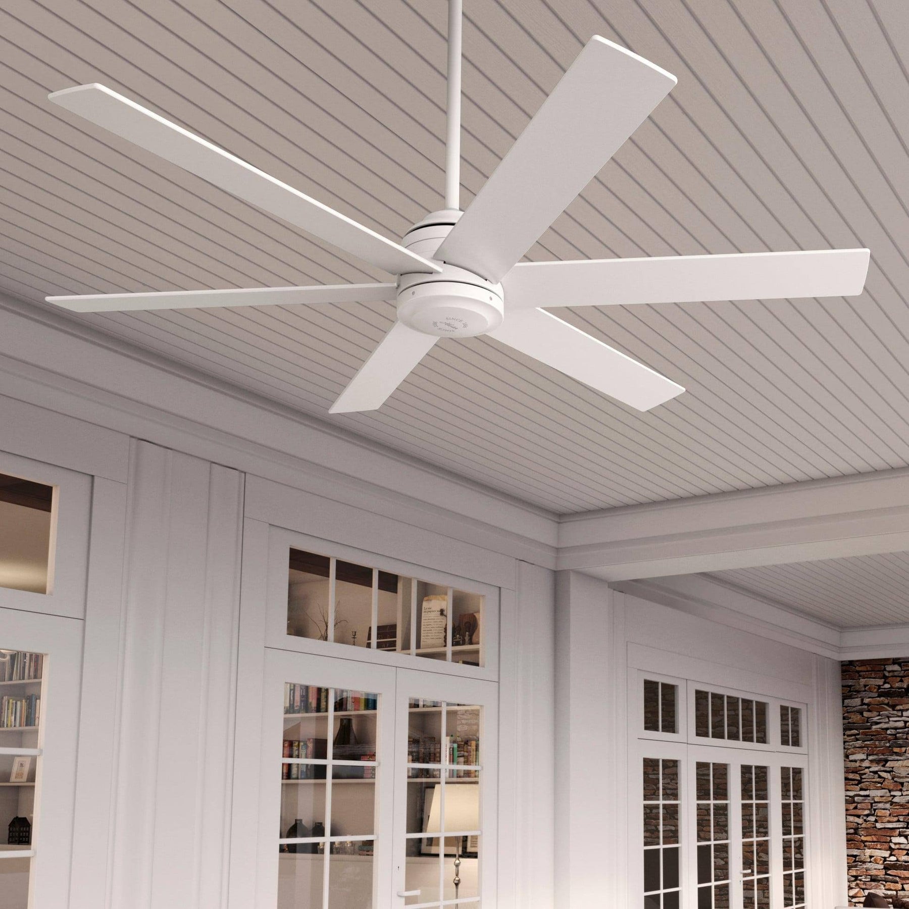 Hunter Lakeway SureSpeed 60 - in Fresh White Indoor/Outdoor Ceiling Fan and Remote (6 - Blade) | 52767