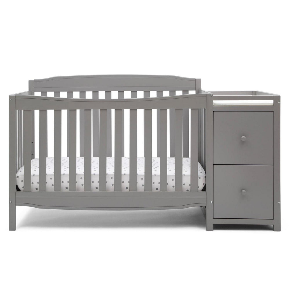Delta Children Mason 6 - in - 1 Convertible Crib and Changer. Gray