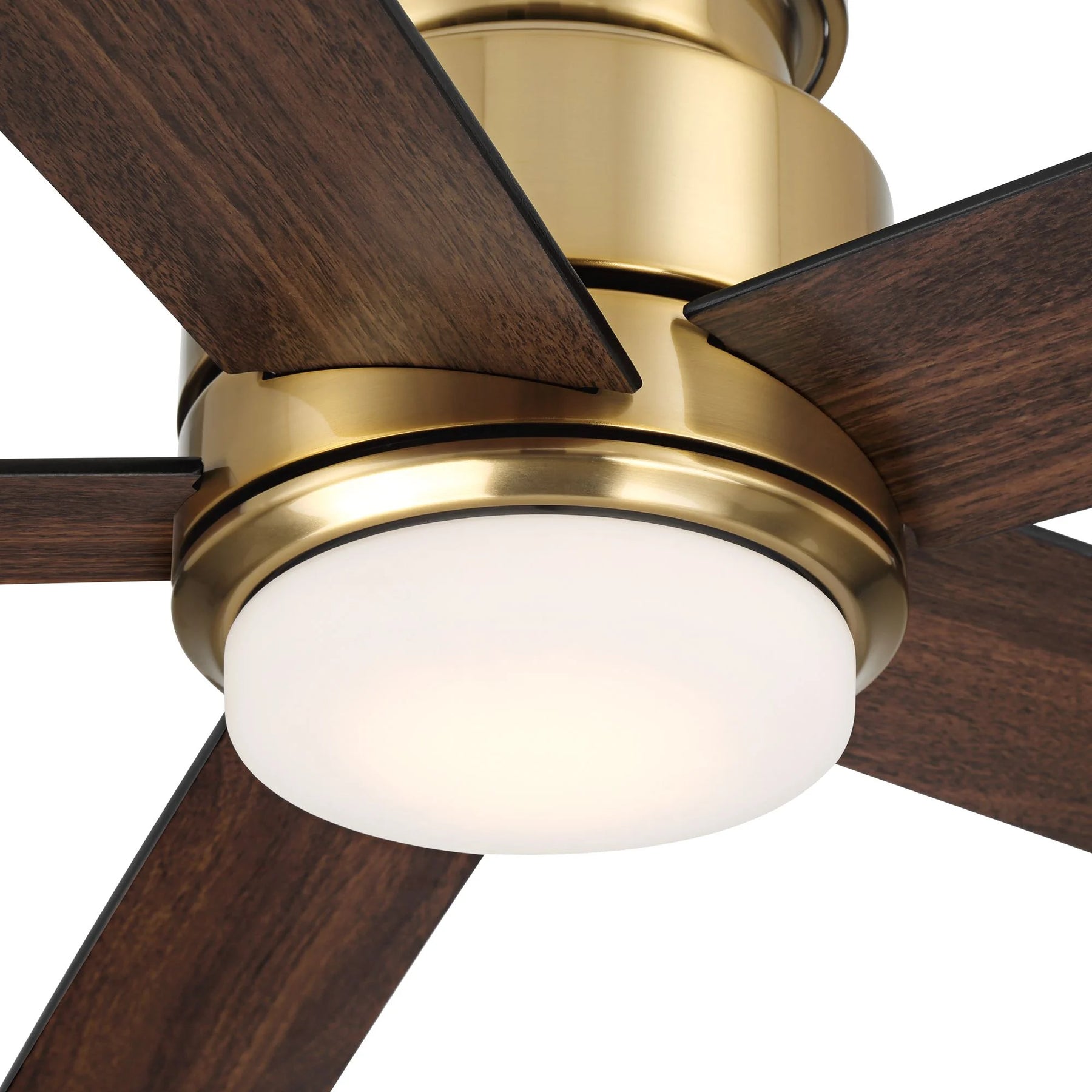 Casa Vieja 52" Grand Palm Indoor Outdoor Ceiling Fan 5 Blade LED Light Remote Control Soft Brass Finish Bedroom Hugger Damp Rated