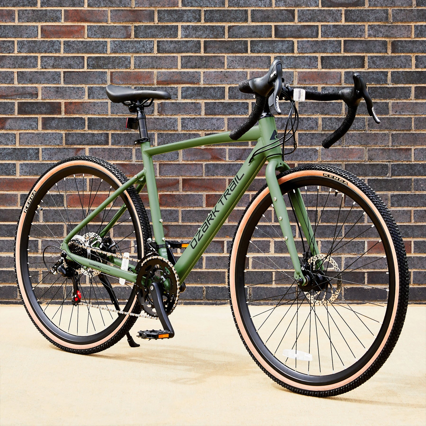 700c Ozark Trail G.1 Explorer Drop Bar Gravel Bike, Medium Frame, Fits Riders 5'5" - 5'10", Green, Adult