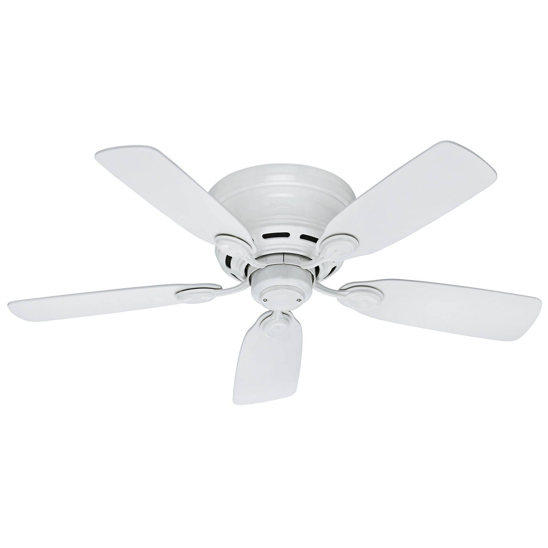 Hunter Low Profile IV 42" Ceiling Fan - White - White Blades