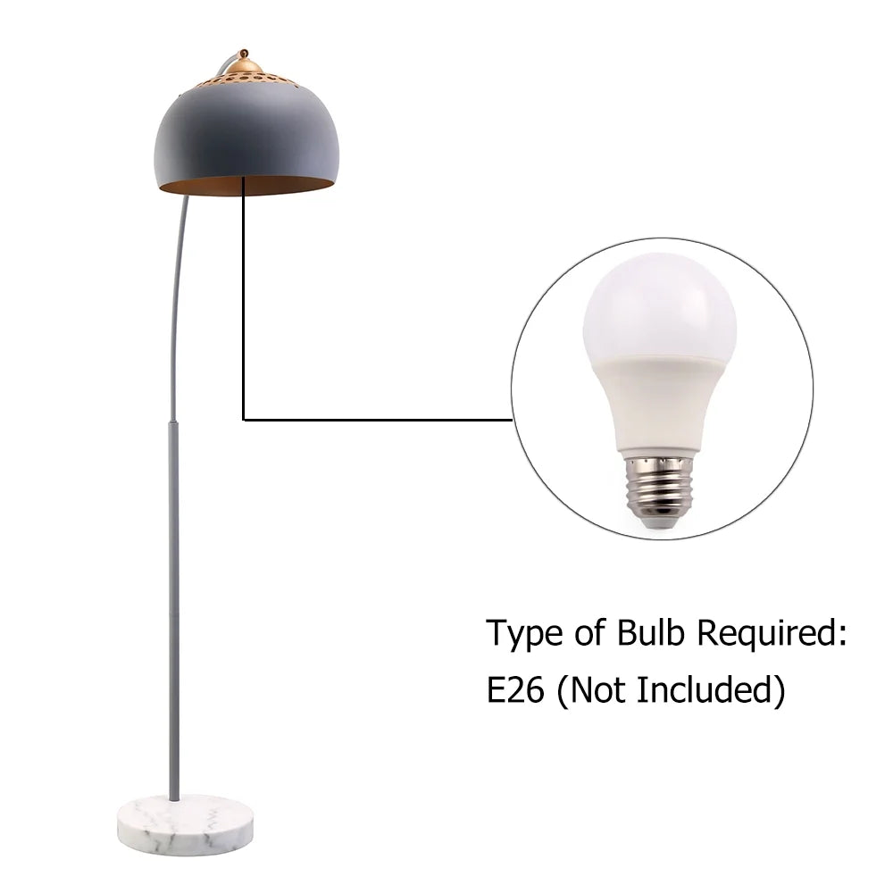 Rosén GARDEN Arc Floor Lamp, Modern Reading Light for Living Room, Bedrooms and Office, Light Direction Adjustable, Bulb Not Included