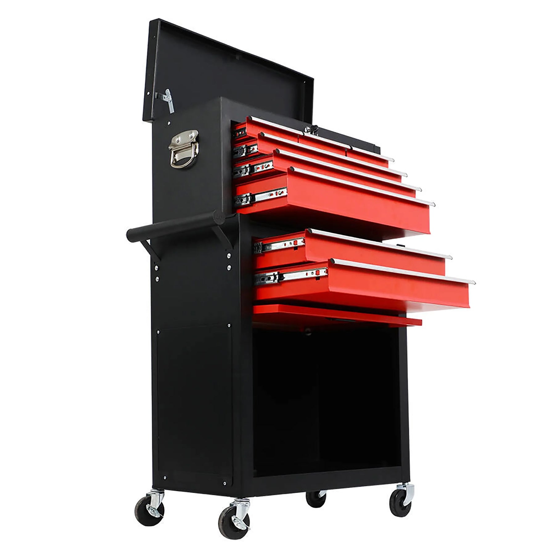 8 Drawer Large Capacity Rolling Toolbox, Detachable Cabinet Storage Tool Chest with Wheels, Tool Storage Cabinet with Lock for Workshop Garage