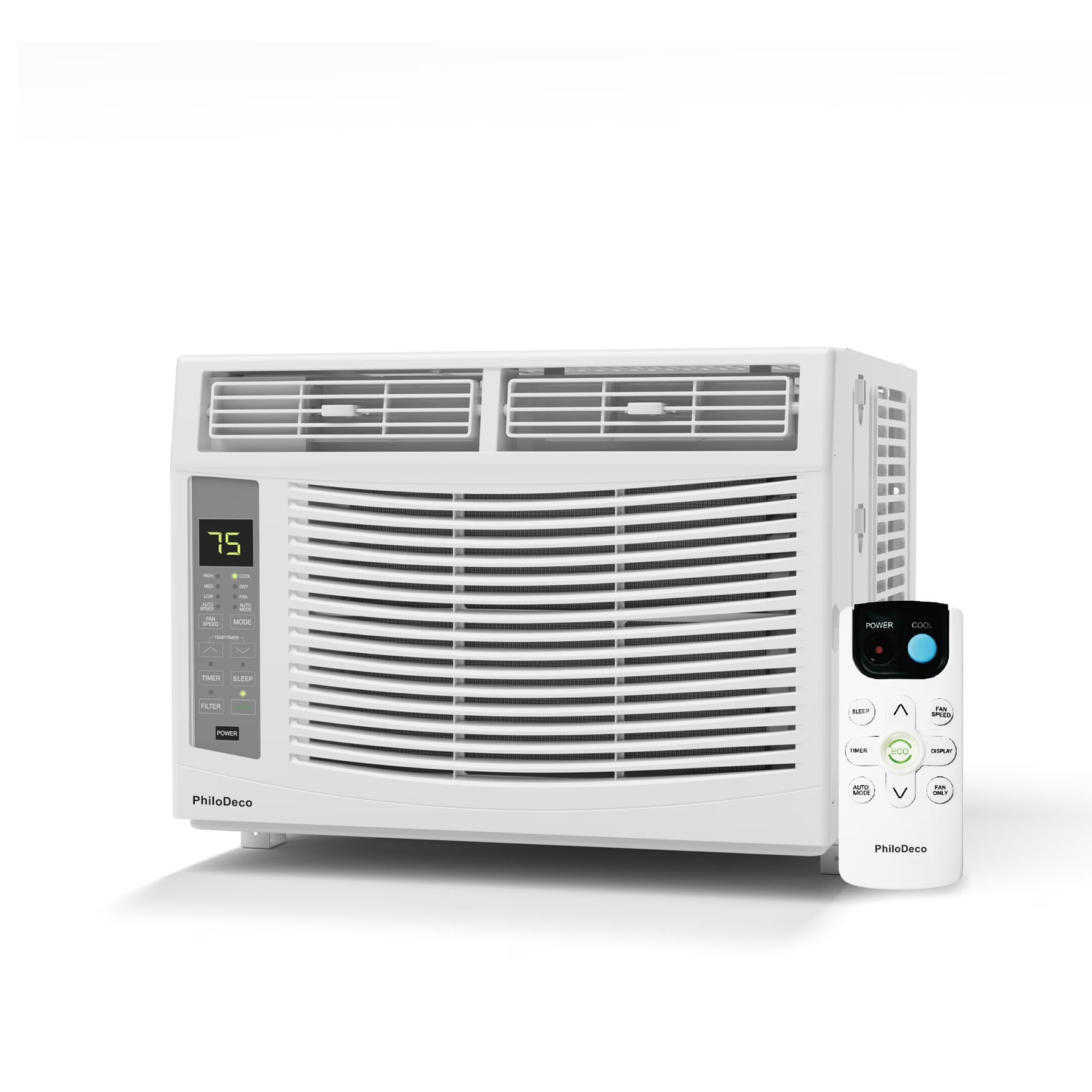 Window Air Conditioner 6000 BTU Cool to 250 Sq Ft Intelligent, LED, Remote Control, Easy to Clean Filter Screen, Can Be Used As a Dehumidifier/Fan
