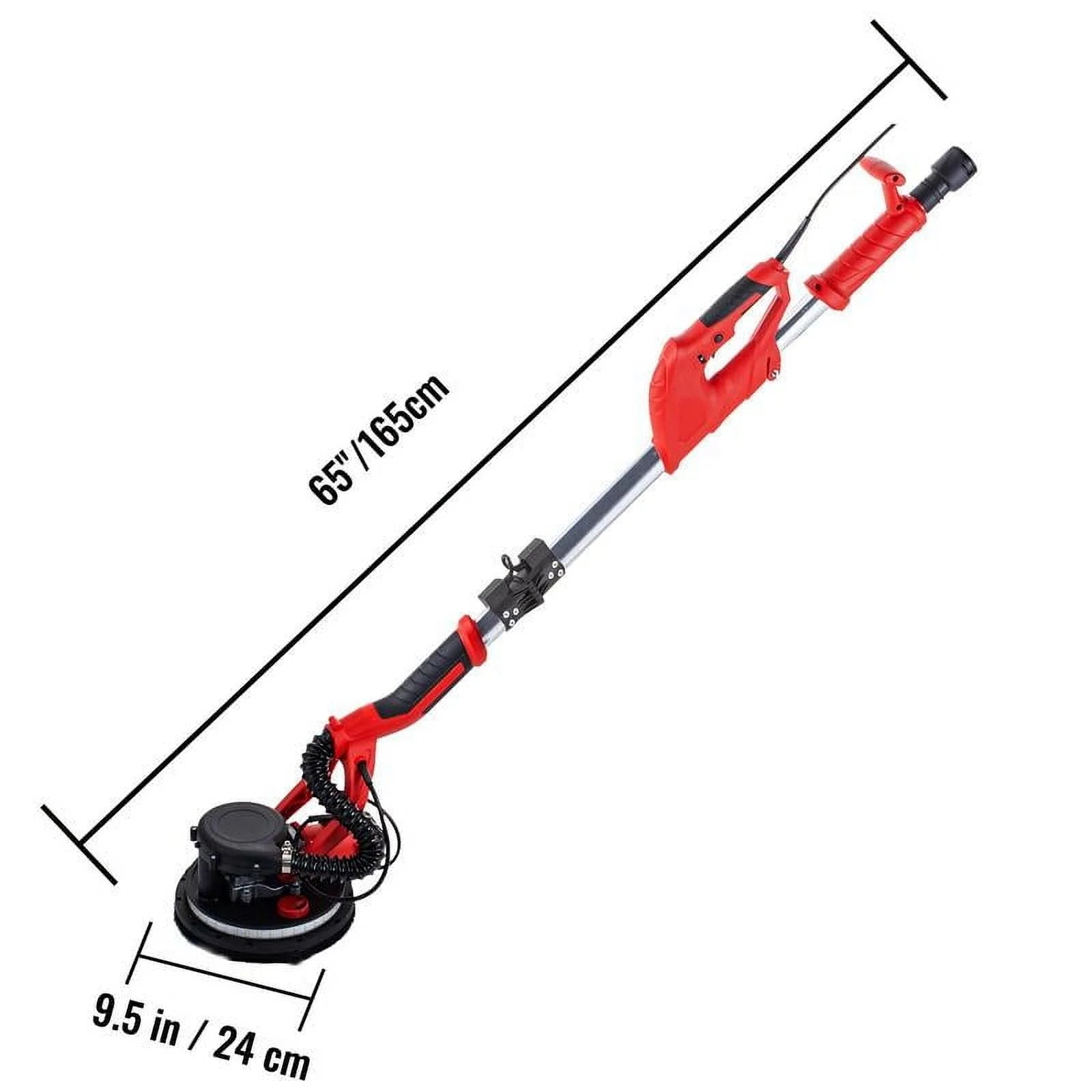 Drywall Sander 850W, Electric Drywall Sander, Electric Sander, with LED Strip Light and Vacuum Bag, Variable Speed 800 - 1750 RPM, Foldable Sheetrock