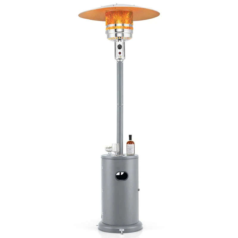 50,000 BTU Propane Outdoor Heater, Round Patio Heater with Stainless Steel Burner, Tip - Over, Flame - Out Protection, Wheels, CSA Certificated
