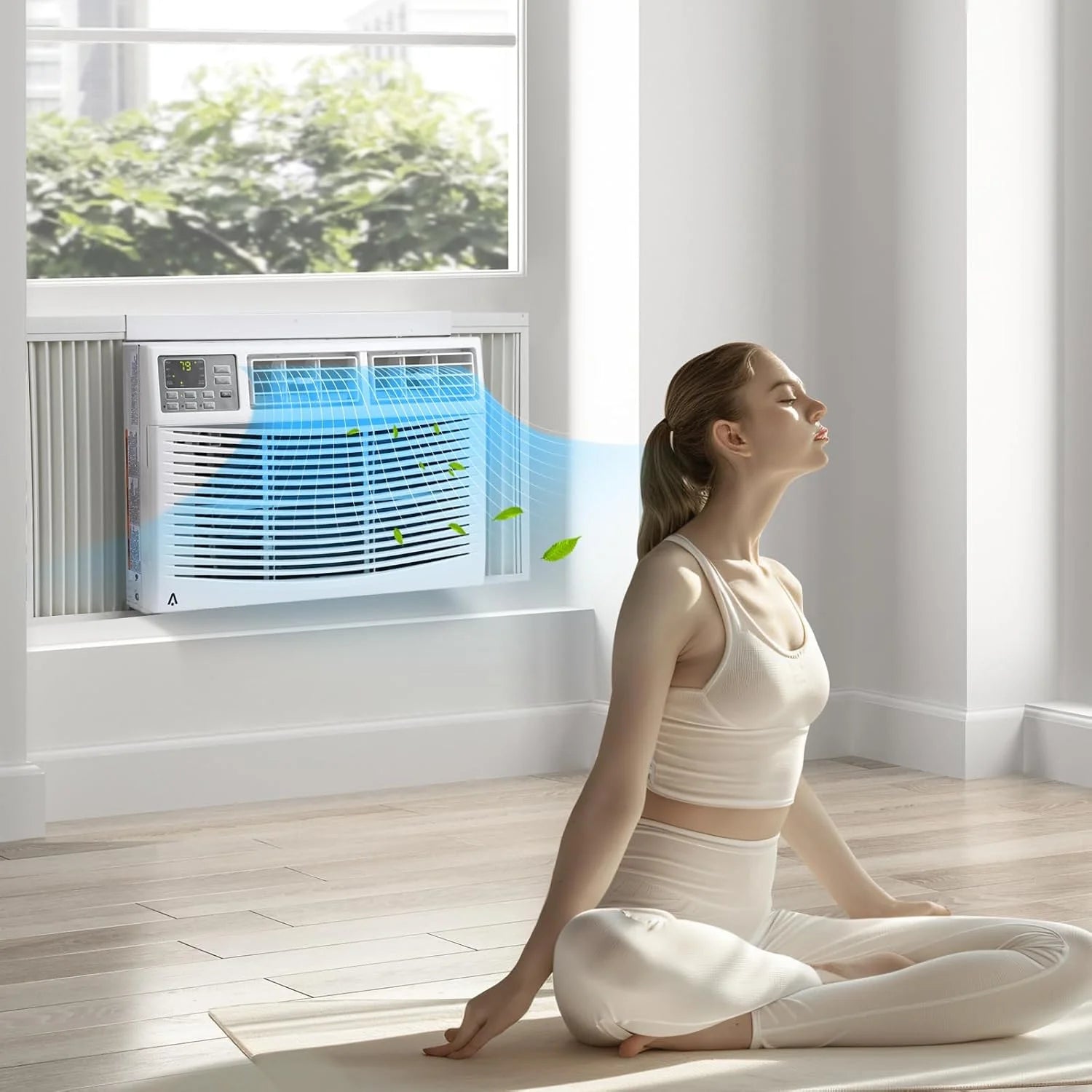 M Optimized 12000BTU Window Air Conditioner with Wi - Fi Enabled, Remote Control, Air Conditioner Window Unit Cooling up to 550sq.ft, 115V Window AC