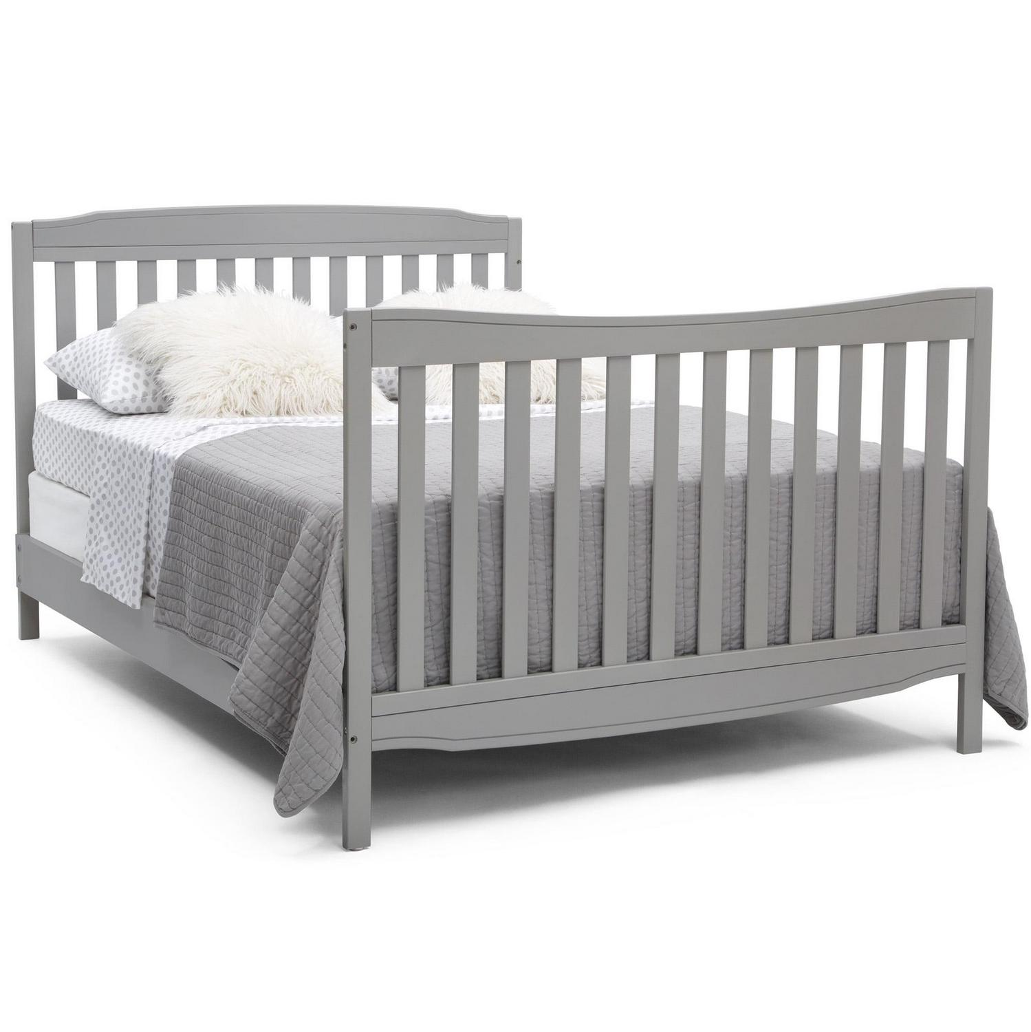 Delta Children Mason 6 - in - 1 Convertible Crib and Changer. Gray